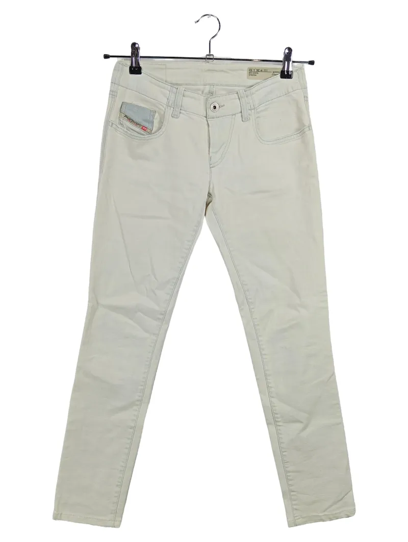 Diesel Damen Jeans Slim Fit Stretch Beige W26/L32 Hose 1