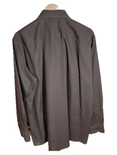 REDMOND Herren Business Hemd Langarm Schwarz Modern Fit Gr. 45-46/3XL