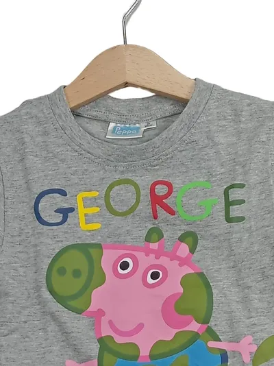 Peppa Pig George Kinder Set T-Shirt Shorts Gr. 98 Grau Blau