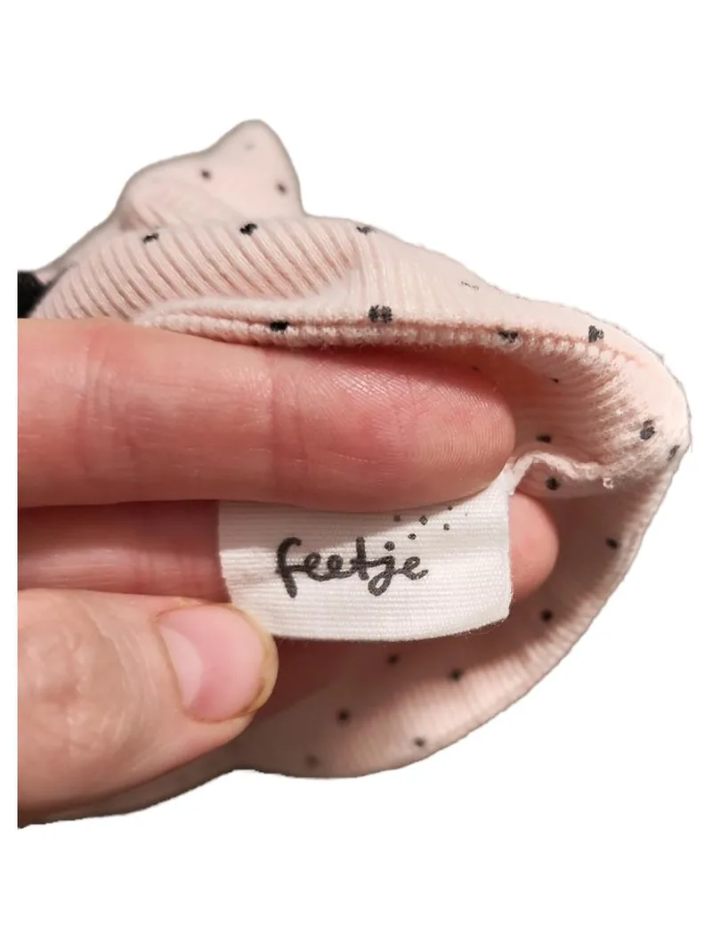 Feetje Baby Mütze Mädchen Rosa Punkte Schleife Beanie Baumwolle 3