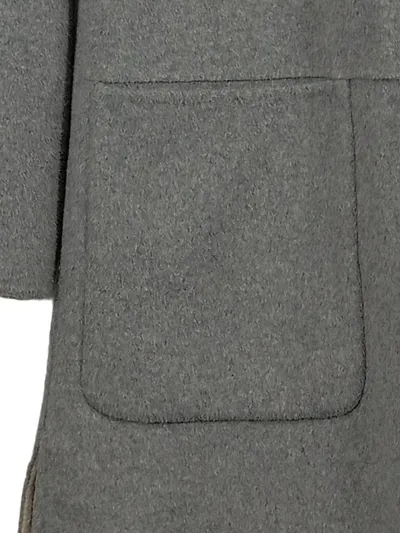 ZARA Kinder Übergangsmantel Kapuze Gr. 164 Grau Wolloptik