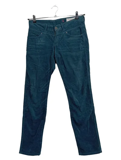 EDC by Esprit Cordhose Damen Gr. 36/30 Petrol Slim Fit Cord