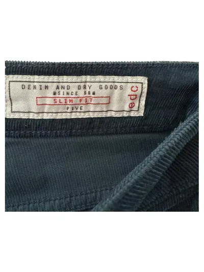 EDC by Esprit Cordhose Damen Gr. 36/30 Petrol Slim Fit Cord