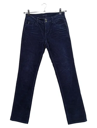 Esprit Damen Cordhose Blau Gr. W32/48 Stretch Casual Feincord