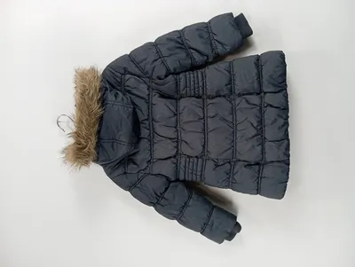 Palomino Kinder Winterjacke Schwarz Gr. 104 Steppjacke mit Kunstfellkapuze