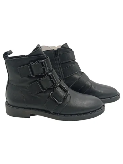 Kennel & Schmenger Damen Stiefelette Biker Boots Schwarz Gr. 39.5 Leder
