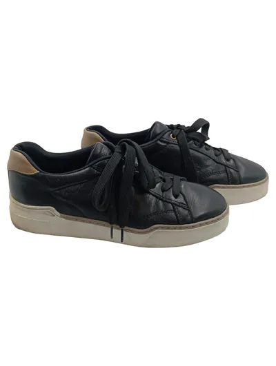 camel active Sneaker low Damen Schwarz Leder Gr. 40 Casual