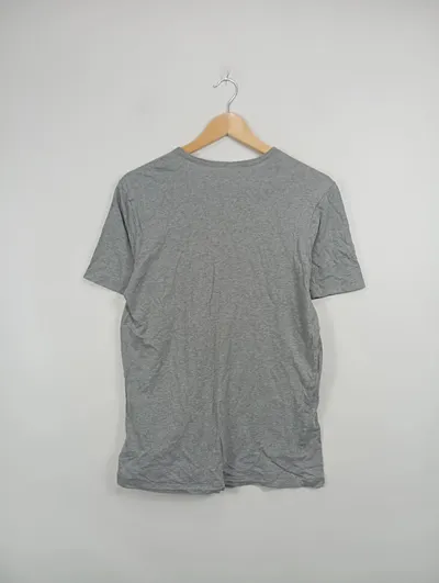 HUGO BOSS Herren T-Shirt Grau Meliert Gr. 48 M Basic Kurzarm Baumwolle Logo