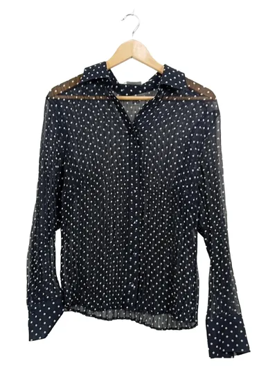 Gerry Weber Damen Bluse Gr. 38 Schwarz Polka Dots Transparent Elegant
