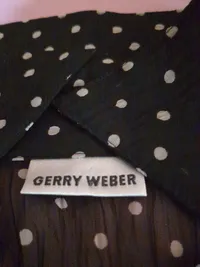 Gerry Weber Damen Bluse Gr. 38 Schwarz Polka Dots Transparent Elegant 2