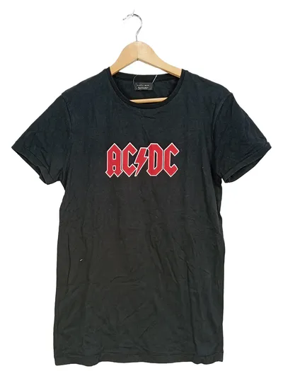 Zara Man AC/DC Bandshirt Herren Gr. S Schwarz Fanshirt Rock