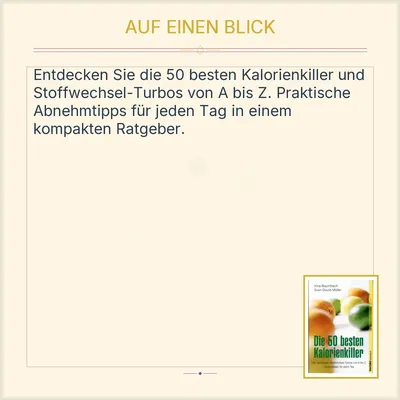 Kalorienkiller Stoffwechsel Abnehmen Diät Ratgeber Buch Baumbach Müller