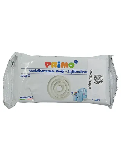 Goldmann Primo Modelliermasse Lufttrocknend Weiß 500g Kinder Knete Basic