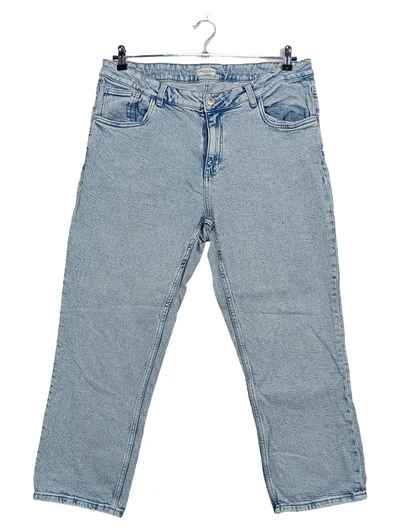 Tchibo Damen Jeans Regular Fit Blau Gr. 46 W35 Baumwolle Alltag