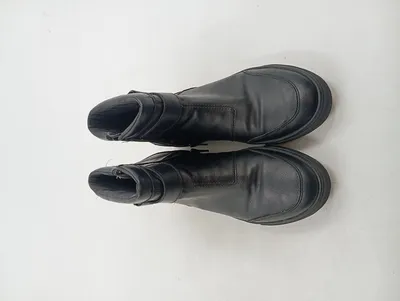 Geox Damen Stiefeletten Schwarz Leder Gr. 36 Casual Reißverschluss
