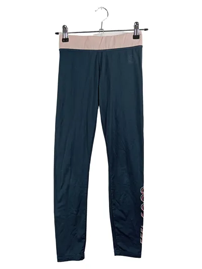 Yigga Kinder Leggings Blau Gr. 146 Sport Freizeit Hose Schriftzug