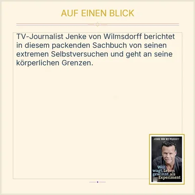 Jenke von Wilmsdorff Wer wagt gewinnt Leben als Experiment Sachbuch