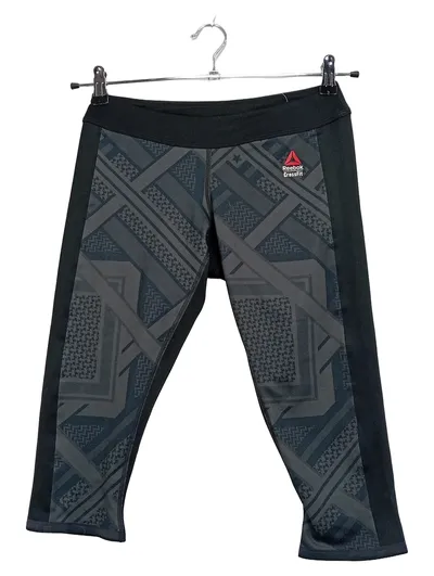 Reebok CrossFit Damen Capri Leggings Gr. 36/S Schwarz Grau Sport