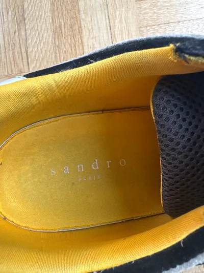 Sandro Paris Damen Sneaker Low Gr. 39 Mehrfarbig Lila Schwarz Weiß