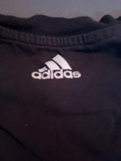 Adidas Kinder T-Shirt Gr. 128 Schwarz Grau Logo Baumwolle Sportlich
