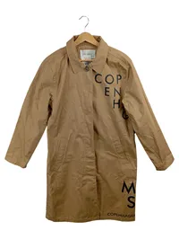 Copenhagen Muse Damen Trenchcoat Beige Gr. 40 L Schriftzug Logo Print Casual 1