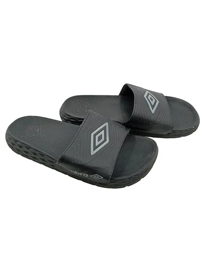 Umbro Badeschuhe Herren Pantoletten Slides Schwarz Gr. 40 Logo