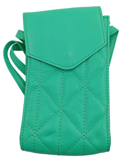 Bijoux Brigitte Kleine Umhängetasche Handytasche Türkis Gesteppt Crossbody Damen