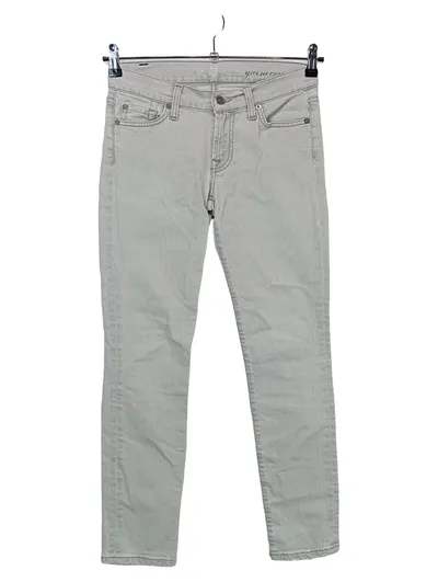7 For All Mankind Damen Jeans Slim Fit Grau Gr. 36, W26 Stretch