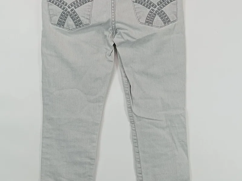 7 For All Mankind Damen Jeans Slim Fit Grau Gr. 36, W26 Stretch 4