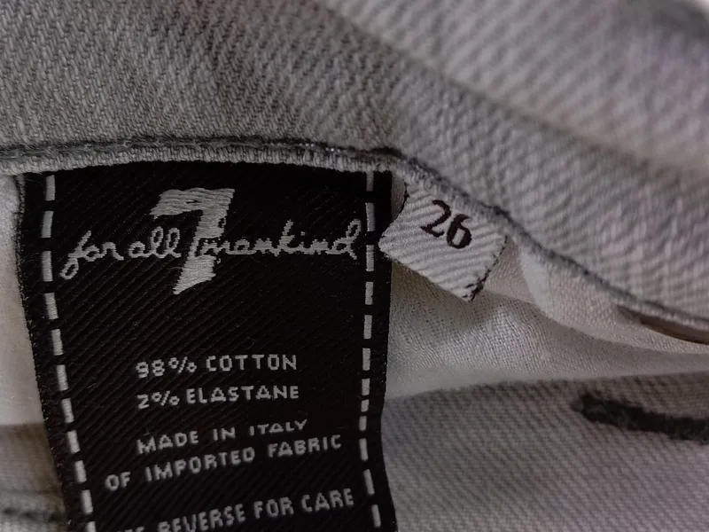 7 For All Mankind Damen Jeans Slim Fit Grau Gr. 36, W26 Stretch 5