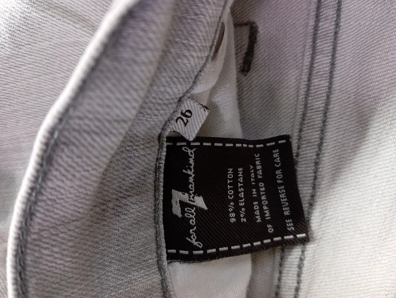 7 For All Mankind Damen Jeans Slim Fit Grau Gr. 36, W26 Stretch 6