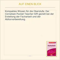 Cornelsen Pocket Teacher Facharbeit Oberstufe Abitur Prüfungsvorbereitung Buch 4
