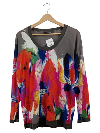 Luisa Cerano Pullover Damen Gr. 40 L Mehrfarbig Floral Viskose