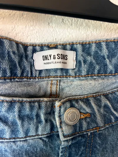 ONLY & SONS Herren Jeans Shorts Blau Gr. 54 W38 XXL Casual