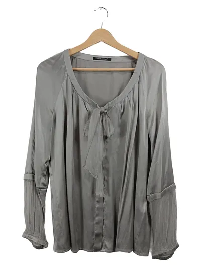 Luisa Cerano Bluse Grau Gr. 42 XL Elegant mit Bindeband