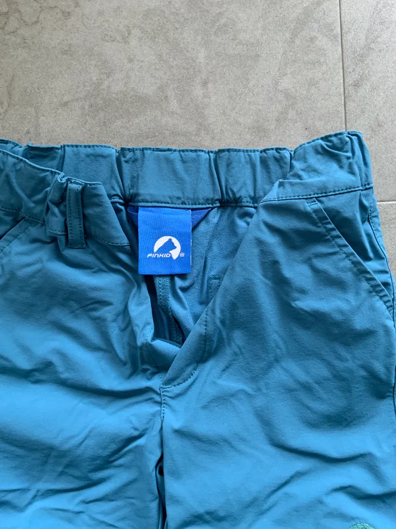 Finkid Zip-Off Outdoorhose Kinder Blau Gr. 128 Sportlich Polyamid Elasthan 3