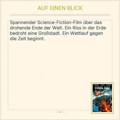 Final Day DVD Science-Fiction Horror Dystopie Brittany Murphy ab 16
