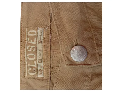 Closed Damen Stoffhose Chino Capri Beige Gr. 40 W31 L26