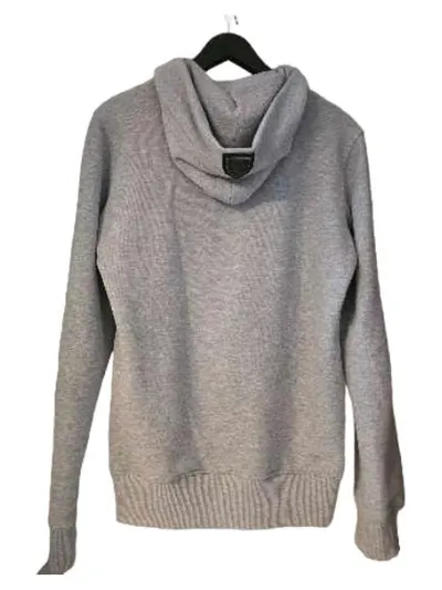 Philipp Plein Hoodie Herren S Grau Totenkopf Strass Kapuzenpullover