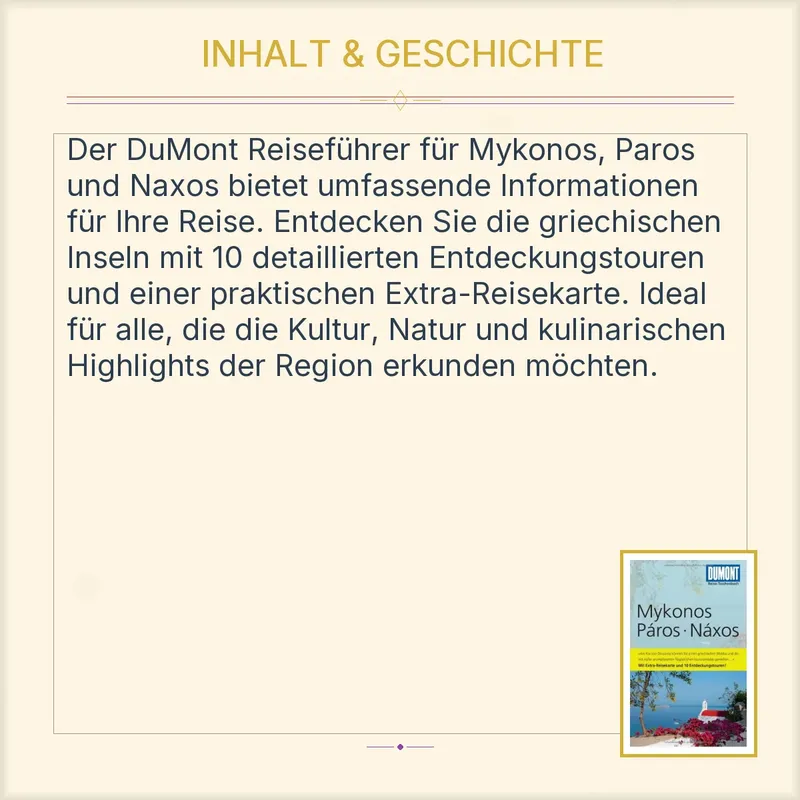 DuMont Reiseführer Mykonos Paros Naxos Griechenland Taschenbuch Karte 4