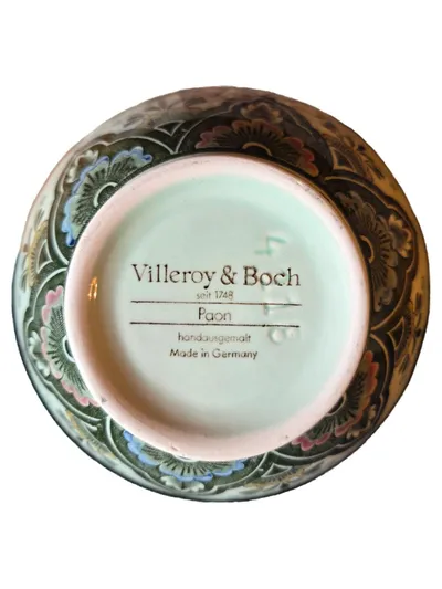 Villeroy & Boch Vase Paon Porzellan bauchig weiß 21cm Pfau Motiv Klassisch