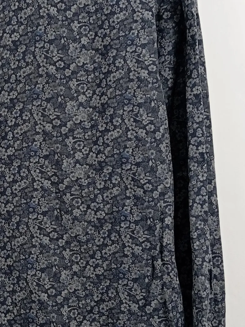 FIL NOIR Freizeithemd Herren Blau Blumenmuster Gr. 42 Baumwolle 3