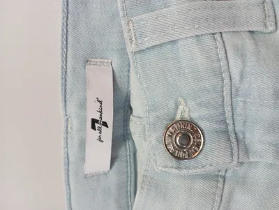 7 For All Mankind Damen Jeans Slim Fit Hellblau Gr. 36 W28