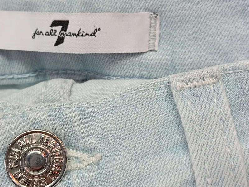 7 For All Mankind Damen Jeans Slim Fit Hellblau Gr. 36 W28 4