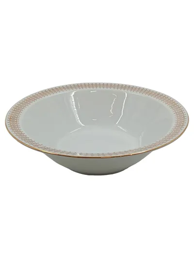 Colditz Servierschüssel Porzellan Weiß Goldrand 23 cm Klassisch