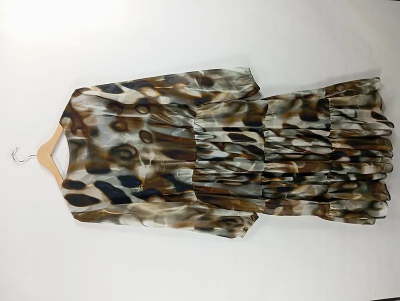 Cartoon Damen Blusenkleid Midi Gr. 38 Mehrfarbig Abstrakt Bohemian 3