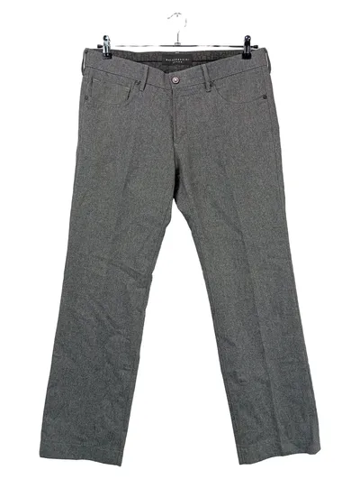 Baldessarini Herren Stoffhose Wolle Grau Meliert Gr. 35 W35 L31