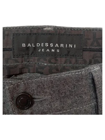 Baldessarini Herren Stoffhose Wolle Grau Meliert Gr. 35 W35 L31