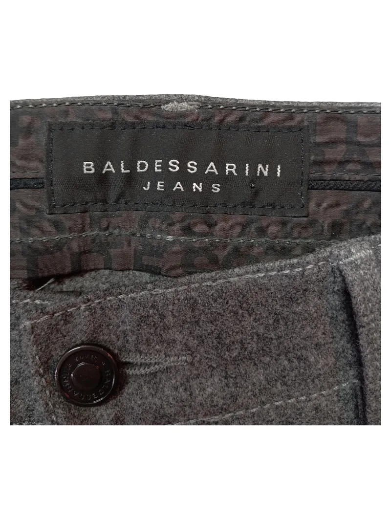 Baldessarini Herren Stoffhose Wolle Grau Meliert Gr. 35 W35 L31 2