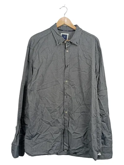 Bogner Jeans Freizeithemd Herren Grau Meliert Langarm Button-Down Gr. 52 XL